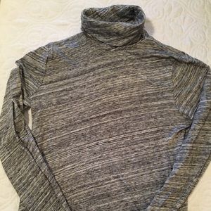 J Crew Turtleneck tissue tee grey marbled